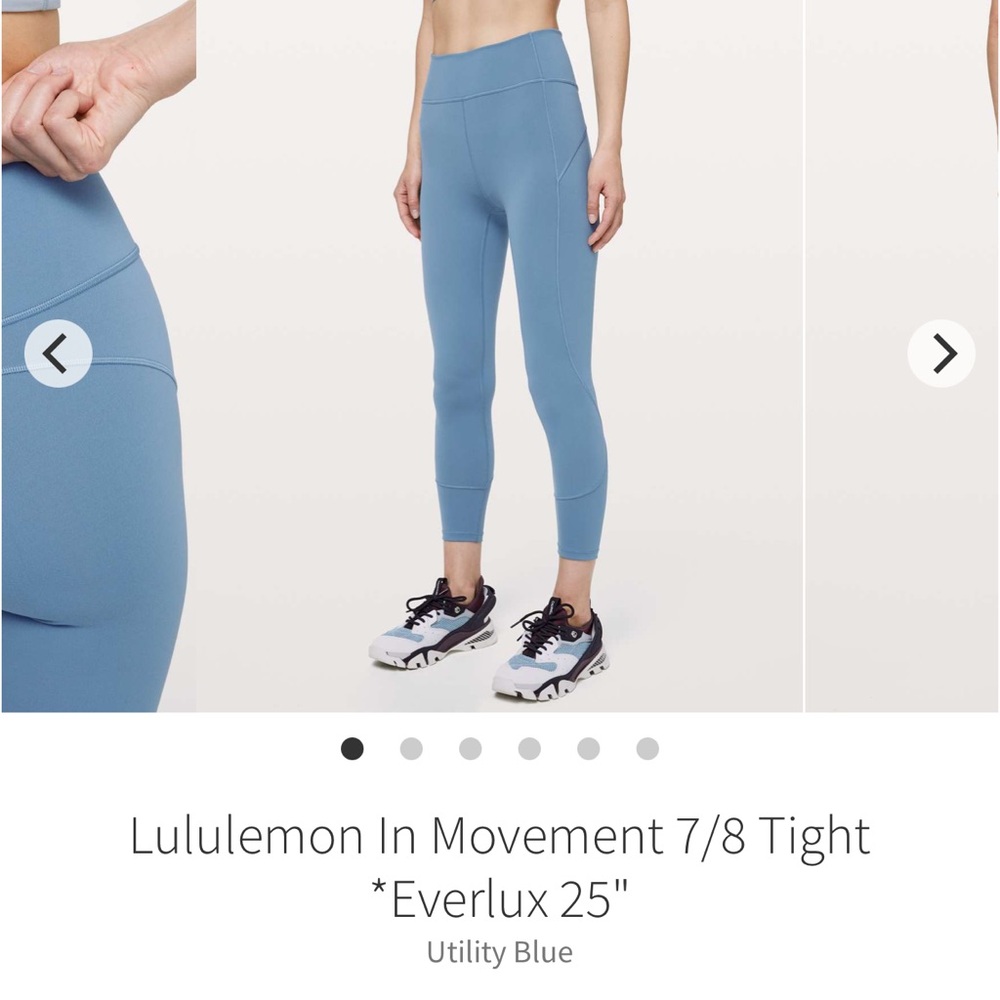 Lululemon In Movement Everlux  7/8 Tights